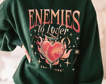 Enemies To Lovers Sweatshirt, Romantasy T Shirt, Dark Romance Reader, Book Club Hoodie, Gift For Book Lover
