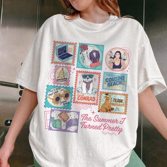 Cousins Beach TSITP Stamps T Shirt, Summer I Turned Pretty Movie And Books Inspired Sweatshirt, Team Conrad Jeremiah
