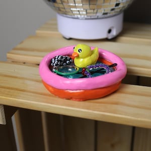 Colorful Little Trinket Dish, Jewelry Holder, Ring Dish, Gift for Her, Desk Organizer, Vanity Tray, Cute Decor