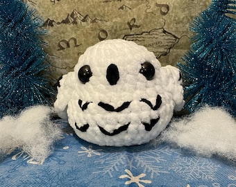 Búho de peluche de ganchillo: animal de peluche de hilo grueso