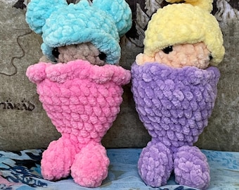 Sirena all'uncinetto/Amigurumi fatti in casa/Animali di peluche/Peluche all'uncinetto