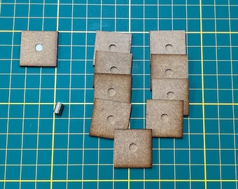 25x25 mm Bases inkl. Magnet für zb Warhammer, Oldworld, Frostgrave, Silver Bayonet, Role Play Games
