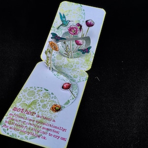 pop up carte avec des coquelicots, carte d’anniversaire heureux, cadeau de jour de mères, carte d’anniversaire 60e pour maman avec des coquelicots, carte de remerciement, carte d’amour pour maman