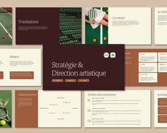 Brand Strategy & Art Direction Template, Brand strategy, Brand identity, Branding, Graphic design resources (Illustrator, Canva)