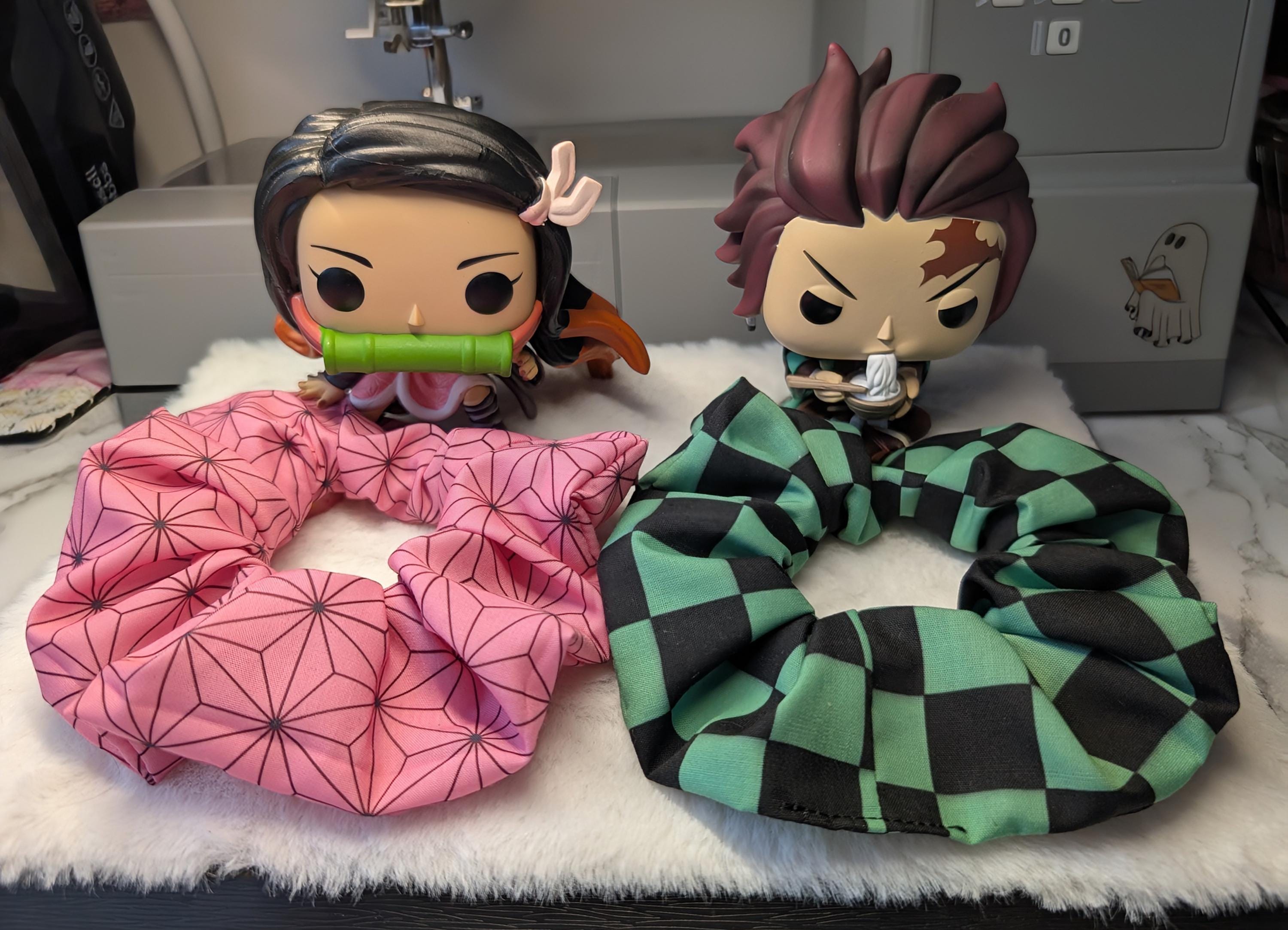 Demon Slayer Inspired Handmade Scrunchies - Etsy