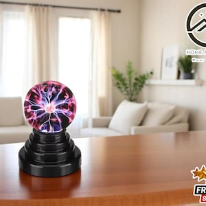 Lampe boule à plasma enchanteresse | Lampe d&#39;accentuation à DEL à activation tactile | Décoration de sphère en verre pour chambre à coucher | Idée d&#39;éclairage de table de salle de jeux
