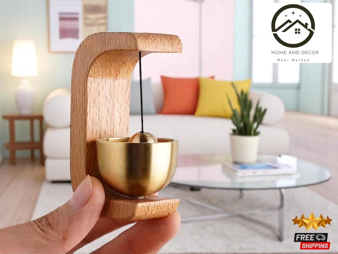 Handmade Wooden Wind Chime | Calming Bell for Entryway | Peaceful Home ...