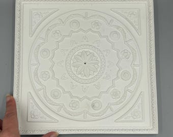 Dolls House Decorative Miniature Large Ornate Moulding Ceiling Panel 1:12 Scale