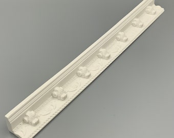 Dolls House Miniature 1/12 Ornate Rose Coving Crown Moulding White Resin Period Architectural Feature by RepliCast Miniatures