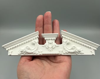 Dolls House Miniature Ornate Moulding Double Over Door Pediment 1:12 Scale
