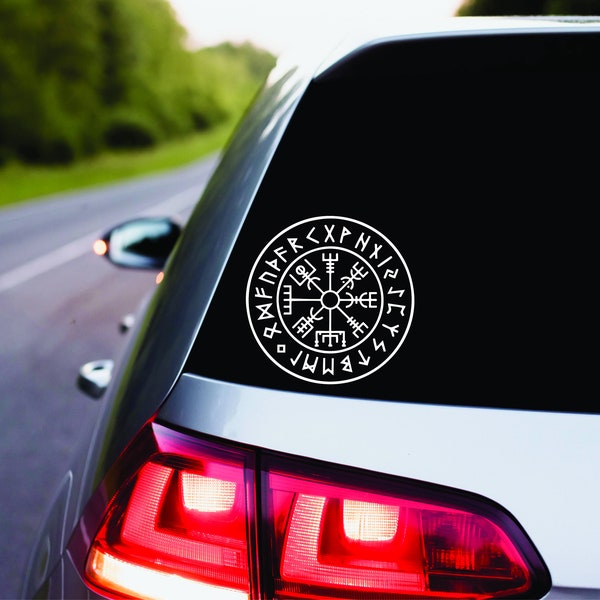Vegvisir Compass | Norse God Permanent Vinyl Decal | Car Accessories | Heathen | Norse compass | Witchy Vibes