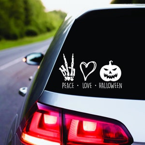 Peace Love Halloween Decal Spooky Decal Summerween Halloween Witchy Vibes Gift For Friend