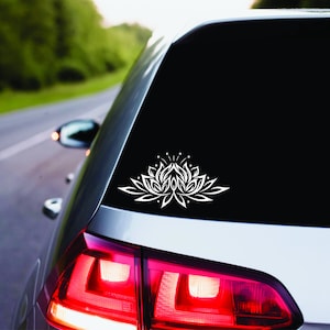 Lotusbloem raamsticker | Hippie | Lotusbloem | Nirvana | Maan | Auto accessoires