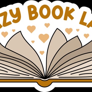 Crazy Book Lady Vinyl Sticker Book Lover Reader Bookish Gift For Friend