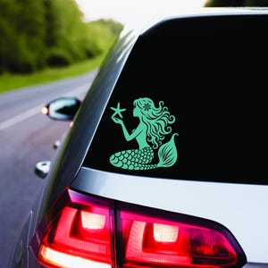 Sticker voor zeemeerminliefhebber autoruitsticker voor cadeau strandzwerver:
