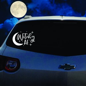 Witchy AF Decal Spooky Vibes Witchy Vibes Witchy Woman Witch  Crescent Moon Summerween Halloween Spooky Fun Gift For Friend