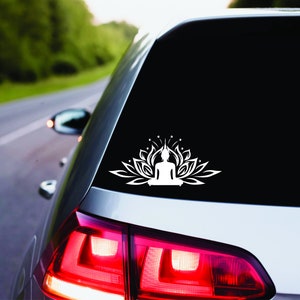 Lotus Celestial Window Decal | Hippie | Lotusbloem | Nirvana | Maan | Auto Accessoires