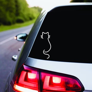 Cat Outline  Decal Cat Lady Cats  Familiar Witchy Vibes Cat Gift For Friend