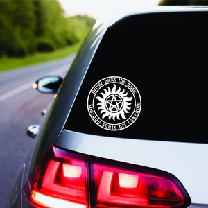 Supernatural Anti-Possession Angel Mark Driver Picks The Music Permanent Vinyl Decal Pentacle Protection Symbol Gift For Supernatural Lover