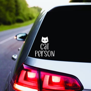 Cat Person Permanent Vinyl Decal Kat Persoon | Cat Lady - Nederland | Auto Accessoires