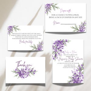 Paquete de invitaciones editables para baby shower: descarga instantánea, enlaces de Canva incluidos, incluye 4 tarjetas: imprimibles para uso personal