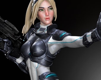 Francotirador alienígena de ciencia ficción Killing Star / Modelo de resina resistente similar al ABS a escala 1/6 / Figura coleccionable muy detallada / Opción SFW y NSFW