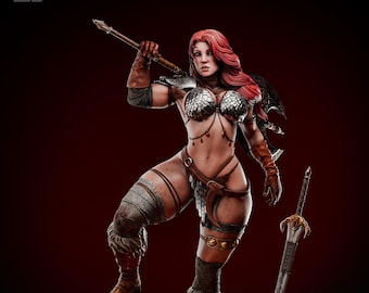 Warrior Maiden - Modelo de resina resistente a escala 1/6 y busto en 3D de Zez Studios - RangrezModels