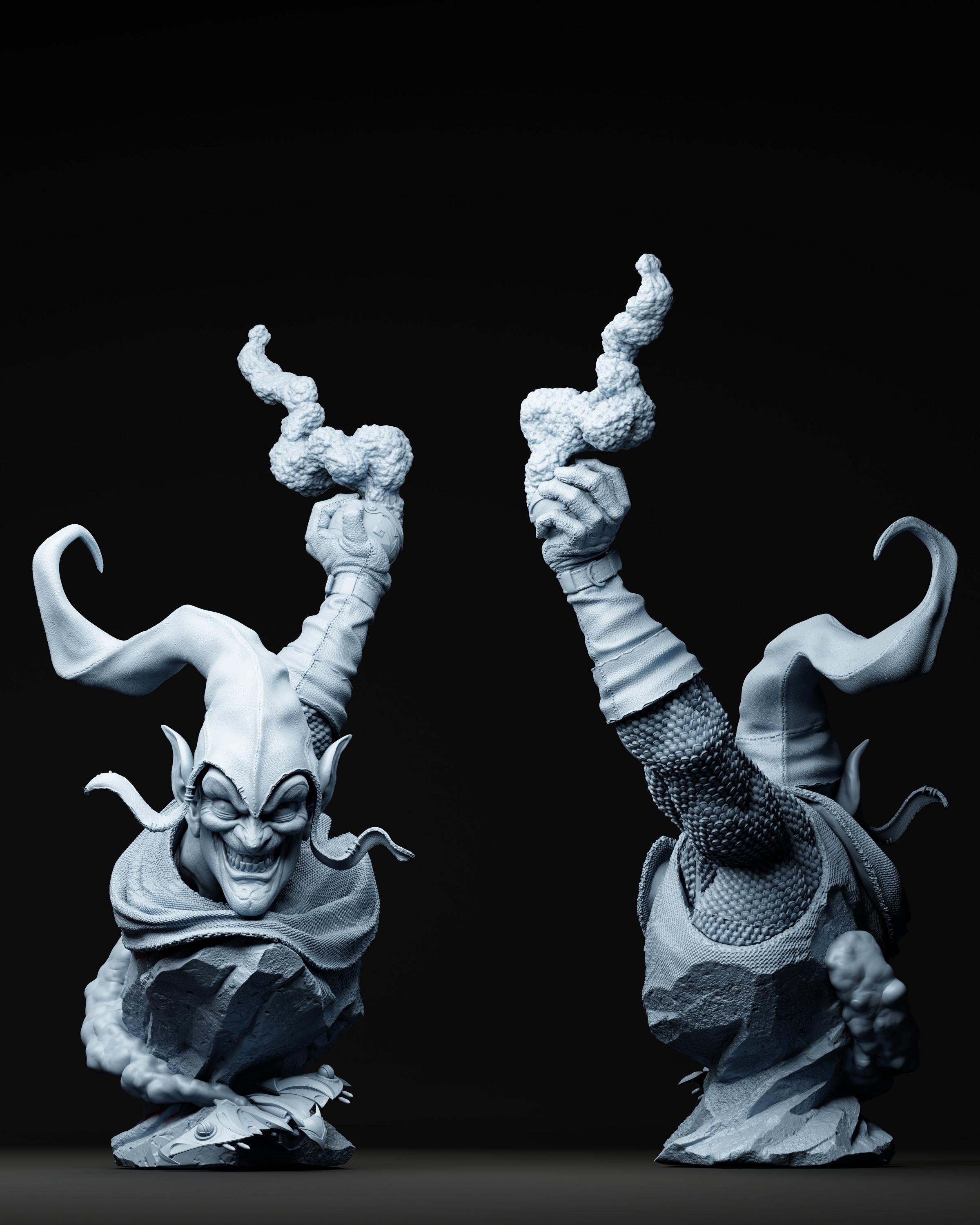 Green Maniac Goblin - Tough Resin 1/6 Scale and Bust 3D Resin