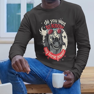 Funny Horse Power PNG, afdrukbare tees sticker kunst, sarcastische sublimatie, digitale download, transparante achtergrond