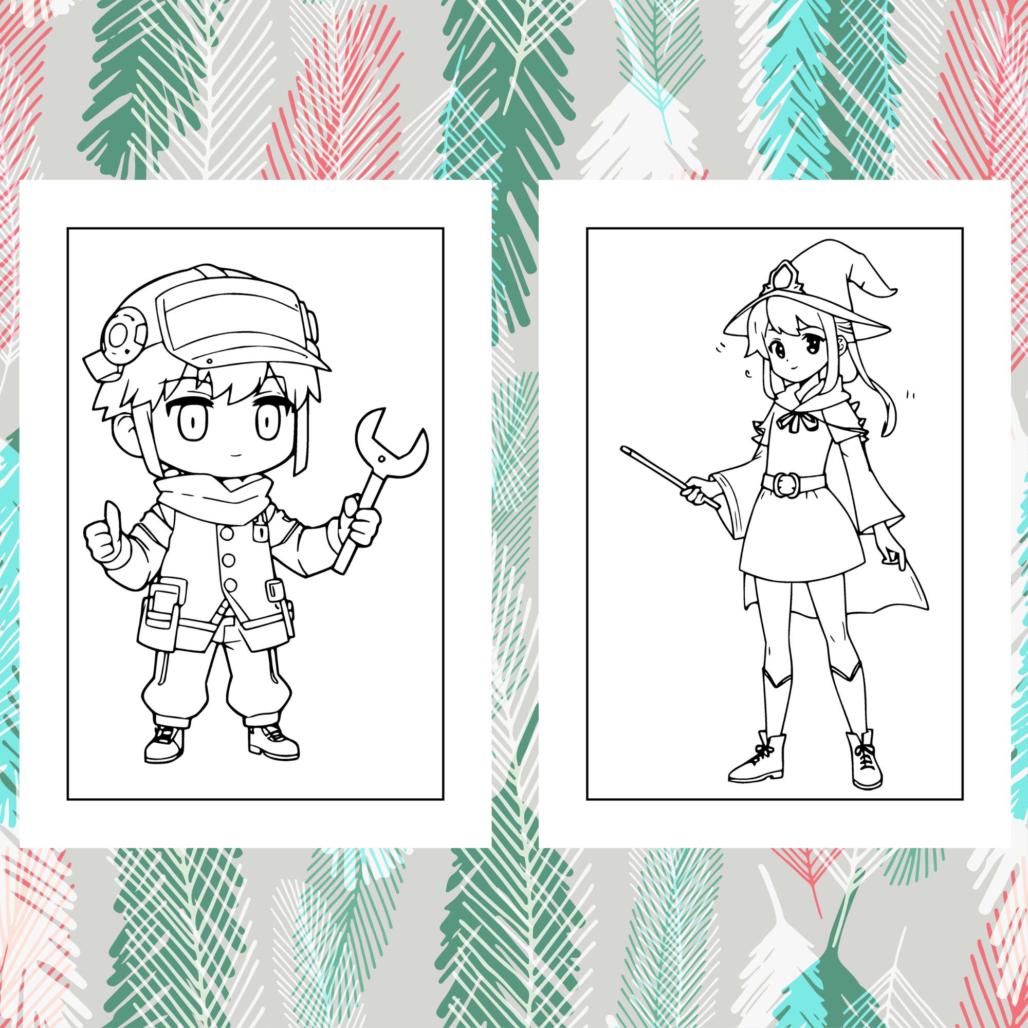 RPG Character Digital Coloring Book for Kids - 10 Printable Pages ...