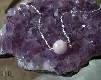 Silver Kunzite necklace- Sterling silver necklace- Dainty necklace - Kunzite Emotional Healing Energy