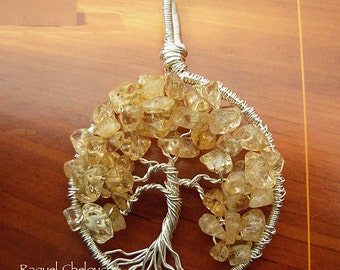 Citrine November birthstone - The lucky wealth Tree of Life