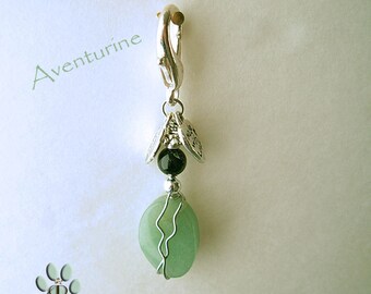 Aventurine healing crystal pet amulet, Soothes fears, nerves under stress, past abuse, rescue animals, lends confidence, easily spooked