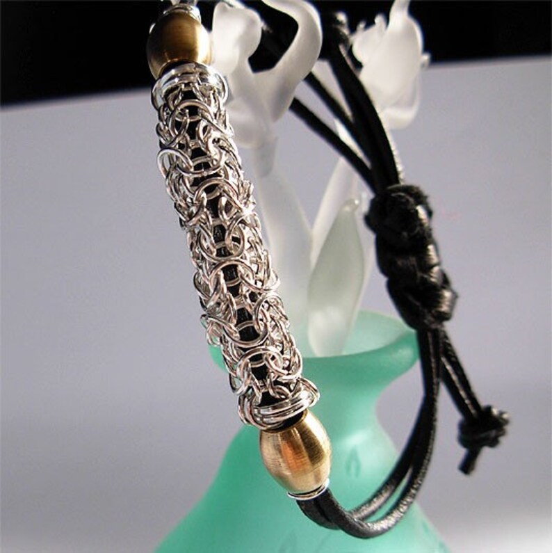 His and Hers Leather and Sterling Silver Bracelet Etsy