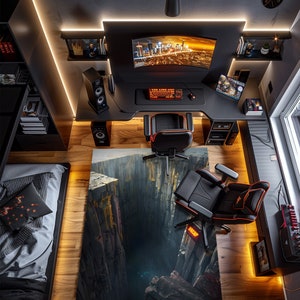 Illusion Rug, 3D Rug, 3D Huge Crack In Living Room Rug, Optical Illusion Rug, 3D Graffiti Rug, Gıft For Kids