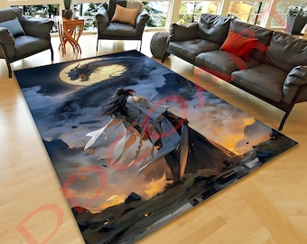 Manga rug, anime area rug, anime rug, japanese rug, anime decor, anime carpet, kids room rug, teen room rug, anime gifts, anime print