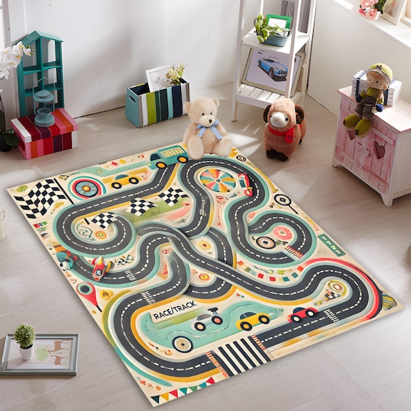 Race Track Rug - Etsy