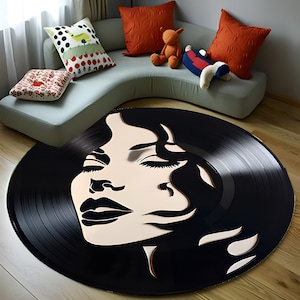 Hollywood Glamour, Retro Home Decor, Vinyl Record Rug, Iconic Design ...