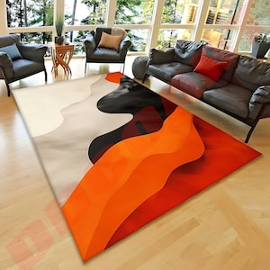 Mid Century Rug, Mid Century Modern Area Rug, Retro Rug, Geometric Rug, Mid Century Modern Decor, Minimalist Rug, Room Rug, Rug For Bedroom