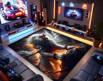 Lion Rug, Lion Design Rug, Animal Themed Carpet, Modern Mat, Rug Design, Living Room Rug, Area Rug, Bedroom Rug, Popular Rug