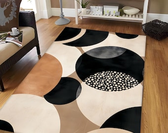 Abstract Minimalist, Modern Rug, Subtle Colorful Area, Rugs for Bedroom, Living Room, Office, Geometric Stripes Luxury Collection Rug