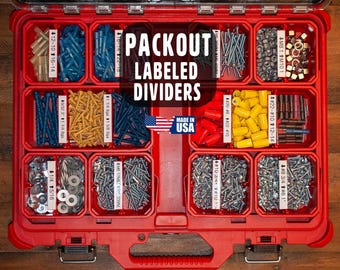 Low Profile Packout Organizer  – Custom-Fit Milwaukee Dividers Designed with Label Ready Ledge