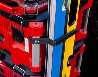 Level / Ruler Holder Caddy / Organizer Milwaukee Packout Tool Box Custom Mod