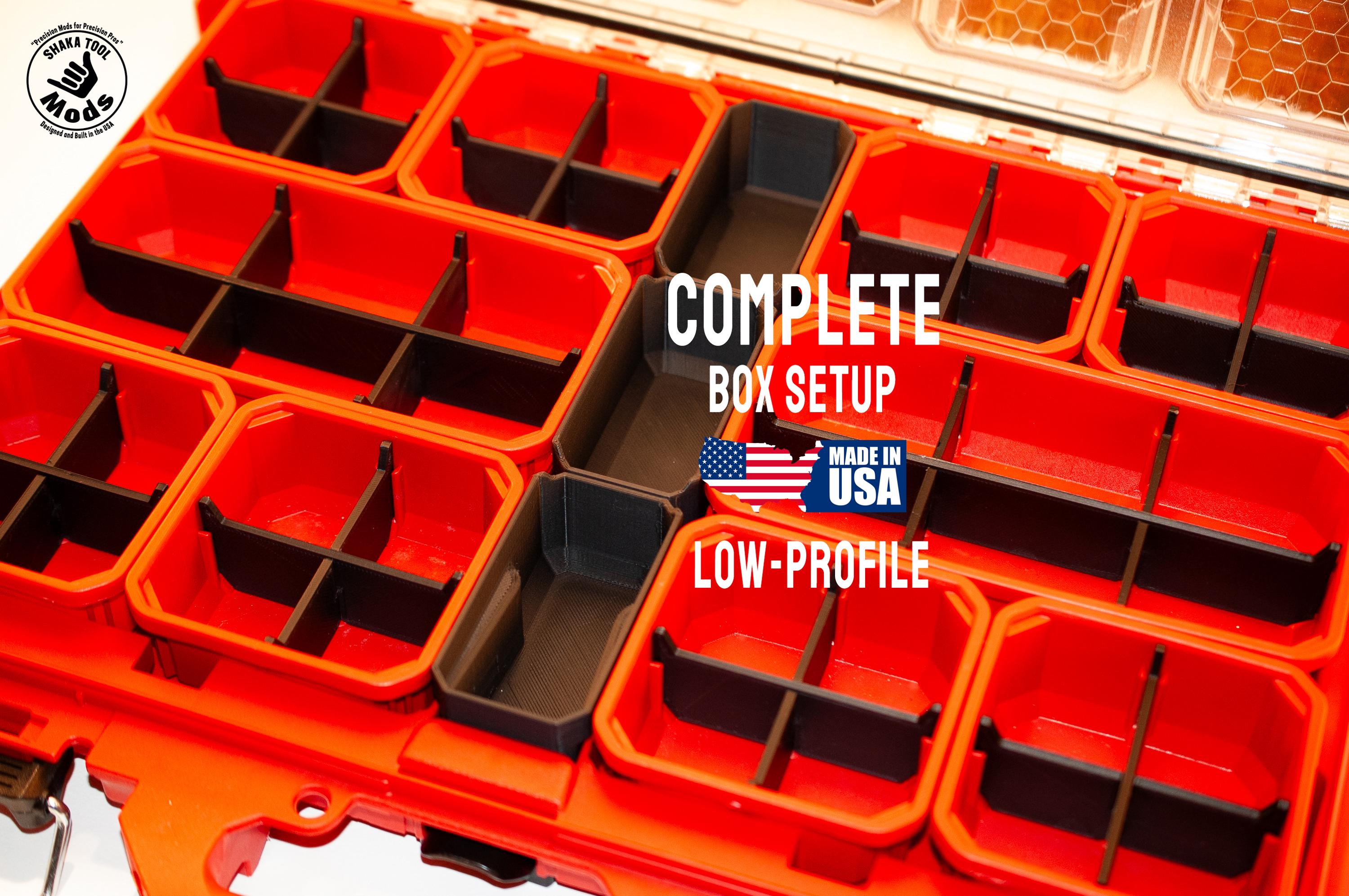 Milwaukee PACKOUT Low Profile Complete Box Setup Dividers & Center Bins