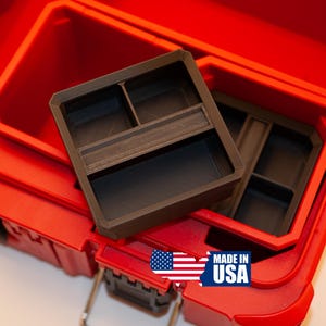 Stackable Small Parts Organizer - Milwaukee PackOut Inside Bins - Set of 3 - Custom Mod for Nesting Bins