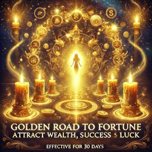 Golden Road to Fortune Spell – Attract Wealth, Success & Endless Luck!