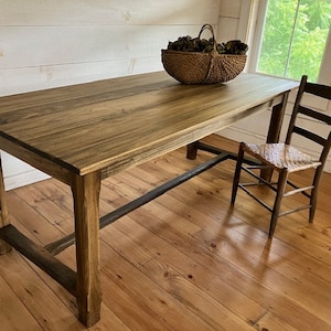 Farmhouse Dining Table, Distressed Dining Table, Harvest table, Heirloom dining table, French country, Handcrafted table, Primitive Table