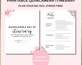 Editable Checklist for Quinceañera Planning Moms Checklist for Party Planner Template for Quinces Editable Template for XV Planner Templates