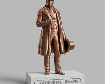 George Stephenson Statue – Father of the Railways – Railway Pioneer Collectible