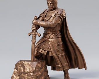 Koning Arthur en het zwaard in de steen